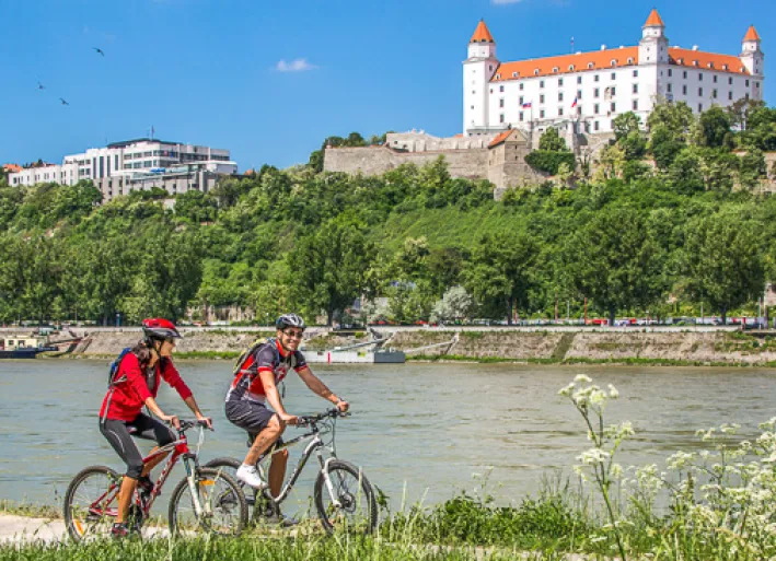 Blick auf die Burg Bratislava