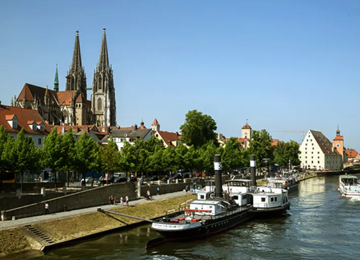 Regensburg mit Dom und Donau